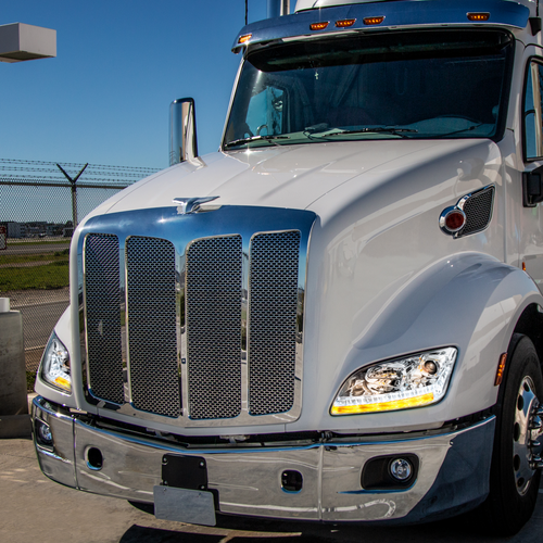 Chrome Projection Headlight With LED Sequential Turn and DRL For 2012-2021 Peterbilt 579- Passenger