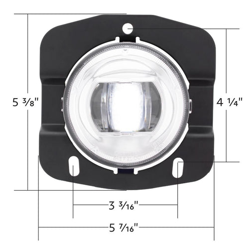 LED Fog Light For 2013-2022 Kenworth 1st Gen T680 -Competition Series- Chrome
