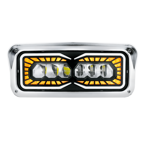 High Power 9 LED Headlight With LED Turn Signal & Position Light-Driver