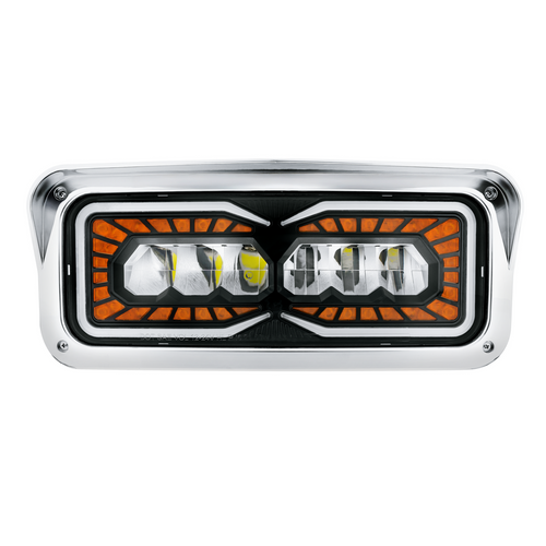 High Power 9 LED Headlight With LED Turn Signal & Position Light-Driver