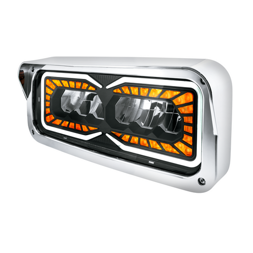 High Power 9 LED Headlight With LED Turn Signal & Position Light-Driver