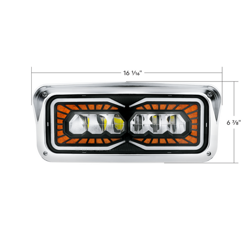 High Power 9 LED Headlight With LED Turn Signal & Position Light-Passenger