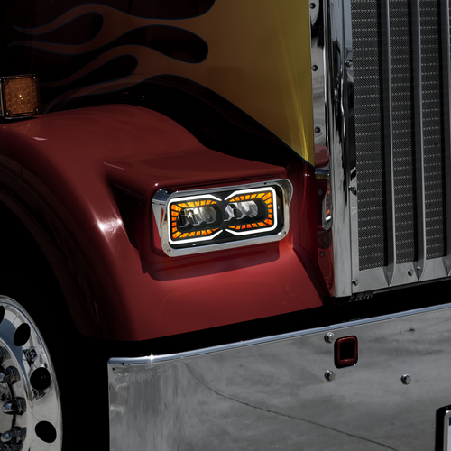 High Power 9 LED Headlight With LED Turn Signal & Position Light-Passenger