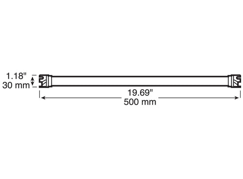 Peterson 18 inch Dome / Interior Cove Light; 18 inch long, stripped leads 12V-24V