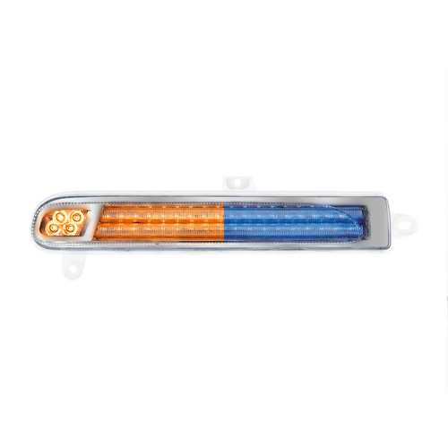 Double Fury 78 LED Turn Signal Light For 2008-2024 Peterbilt 389-Amber & Blue,Driver