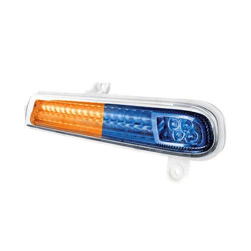 Double Fury 78 LED Turn Signal Light For 2008-2024 Peterbilt 389-Amber & Blue,Passenger