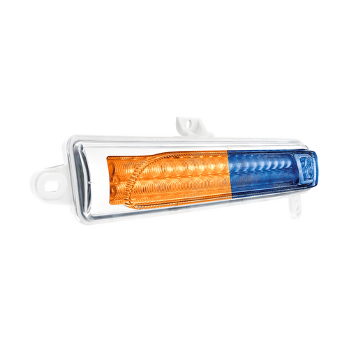 Double Fury 78 LED Turn Signal Light For 2008-2024 Peterbilt 389-Amber & Blue,Passenger