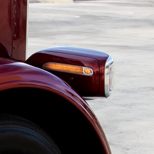 Double Fury 78 LED Turn Signal Light For 2008-2024 Peterbilt 389-Amber & Blue,Passenger