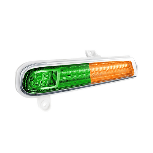 Double Fury 78 LED Turn Signal Light For 2008-2024 Peterbilt 389-Amber & Green,Driver