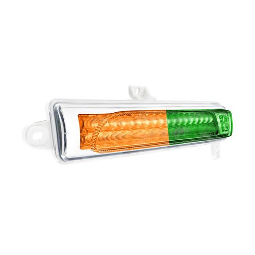 Double Fury 78 LED Turn Signal Light For 2008-2024 Peterbilt 389-Amber & Green,Passenger