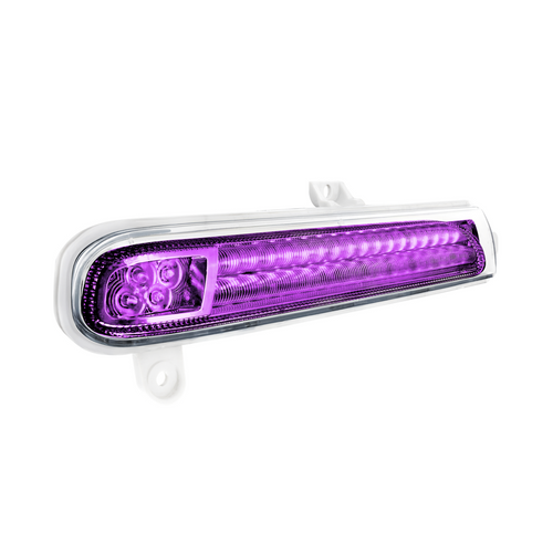 Double Fury 78 LED Turn Signal Light For 2008-2024 Peterbilt 389-Amber & Purple,Driver
