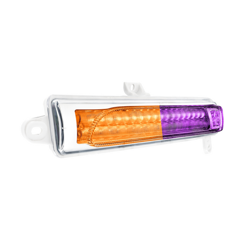 Double Fury 78 LED Turn Signal Light For 2008-2024 Peterbilt 389-Amber & Purple,Passenger
