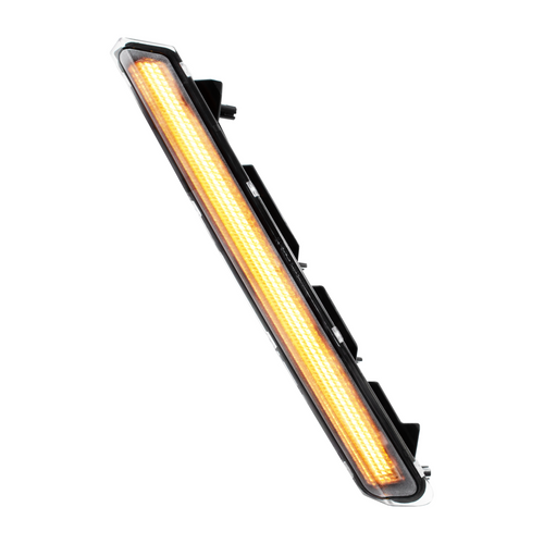 48 LED Competition Series Fender Turn Signal Light For 2022-2025 Kenworth T680-Amber LED/Clear Lens, Driver