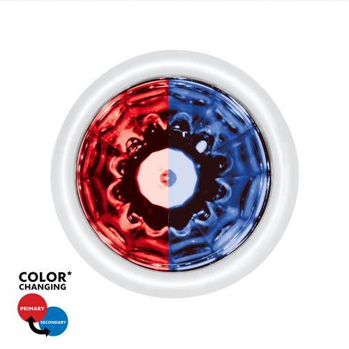 Double Fury UltraBurst 9 LED Dual Function 1-1/2" Watermelon Clearance/Marker Light-Red & Blue LED