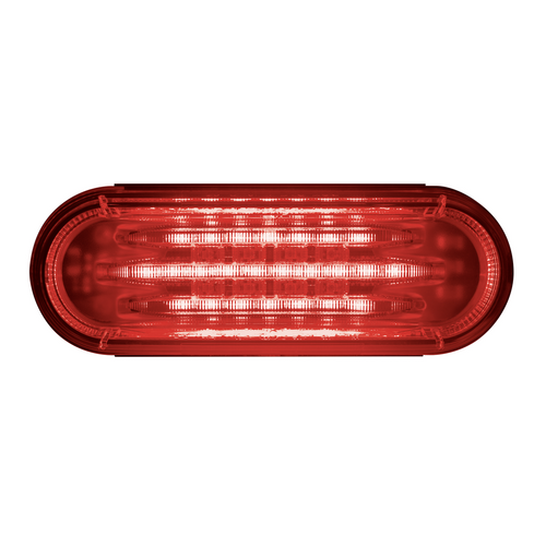 Saber 32 LED 6" Oval Stop Turn & Tail Light-Red LED/Red Lens