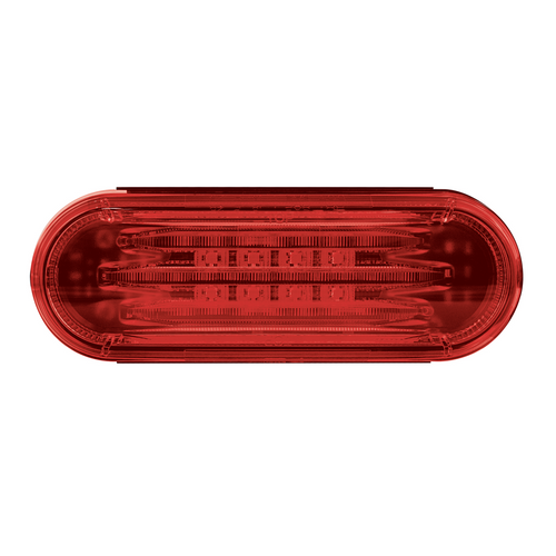 Saber 32 LED 6" Oval Stop Turn & Tail Light-Red LED/Red Lens