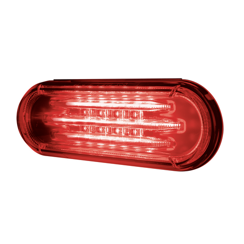 Saber 32 LED 6" Oval Stop Turn & Tail Light-Red LED/Red Lens