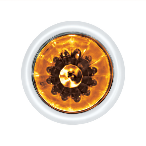 UltraBurst 9 LED Dual Function 1-1/2" Watermelon Clearance/Marker Light-Amber LED/Amber Lens