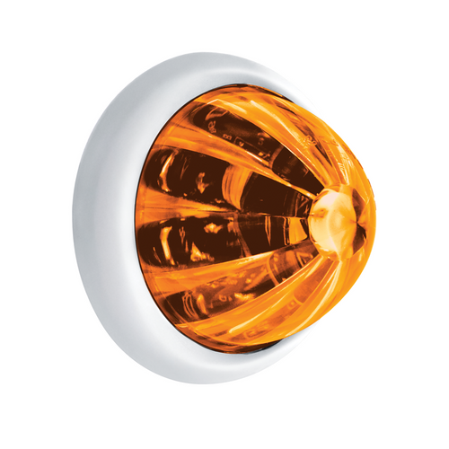UltraBurst 9 LED Dual Function 1-1/2" Watermelon Clearance/Marker Light-Amber LED/Amber Lens