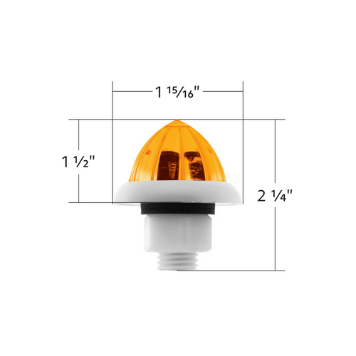 UltraBurst 9 LED Dual Function 1-1/2" Watermelon Clearance/Marker Light-Amber LED/Amber Lens
