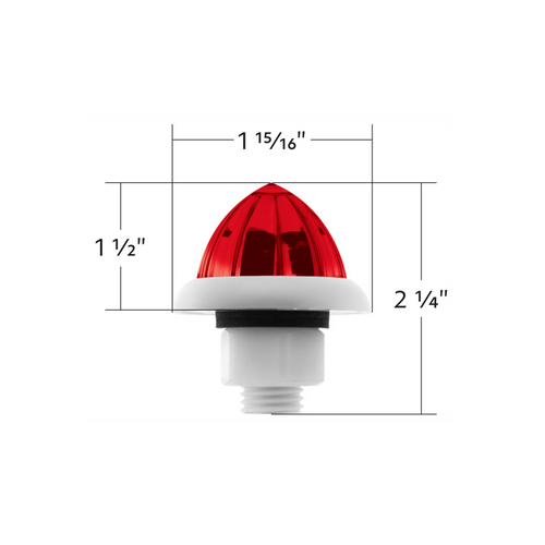 UltraBurst 9 LED Dual Function 1-1/2" Watermelon Clearance/Marker Light-Red LED/Red Lens