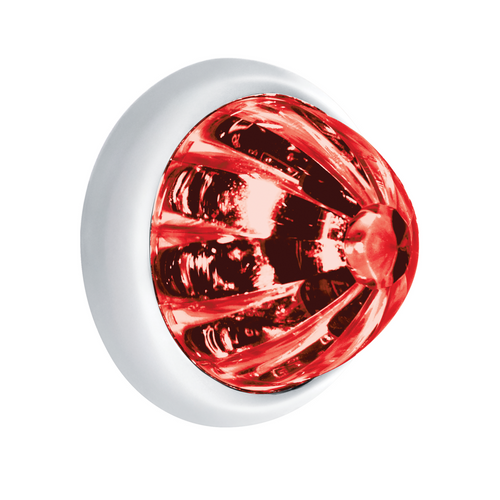 UltraBurst 9 LED Dual Function 1-1/2" Watermelon Clearance/Marker Light-Red LED/Clear Lens