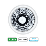 UltraBurst 9 LED Dual Function 1-1/2" Watermelon Auxiliary/Utility Light-White LED/Clear Lens