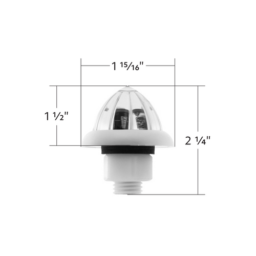 UltraBurst 9 LED Dual Function 1-1/2" Watermelon Auxiliary/Utility Light-White LED/Clear Lens