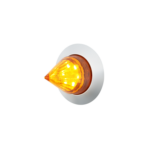 6 LED Dual Function 1-1/4" Spike Light With Stainless Steel Bezel(Clearance/Marker)-Amber LED/Amber Lens