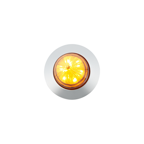 6 LED Dual Function 1-1/4" Spike Light With Stainless Steel Bezel(Clearance/Marker)-Amber LED/Amber Lens