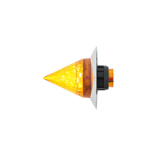 6 LED Dual Function 1-1/4" Spike Light With Stainless Steel Bezel(Clearance/Marker)-Amber LED/Amber Lens