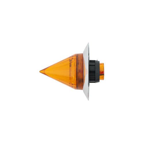 6 LED Dual Function 1-1/4" Spike Light With Stainless Steel Bezel(Clearance/Marker)-Amber LED/Amber Lens