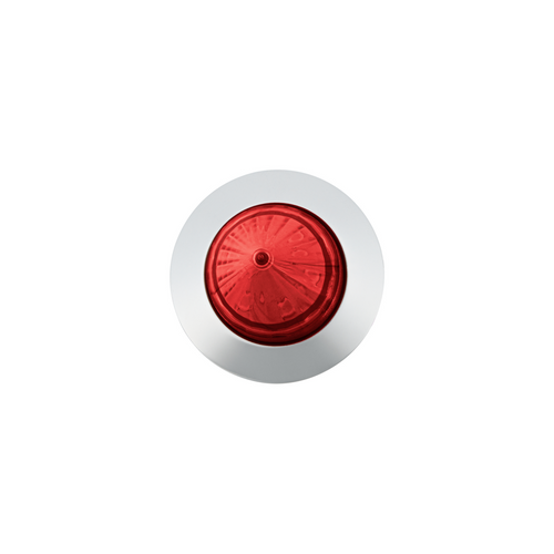 6 LED Dual Function 1-1/4" Spike Light With Stainless Steel Bezel(Clearance/Marker)-Red LED/Red Lens