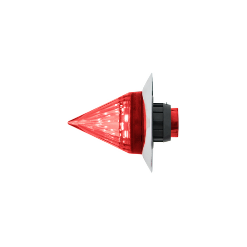 6 LED Dual Function 1-1/4" Spike Light With Stainless Steel Bezel(Clearance/Marker)-Red LED/Red Lens