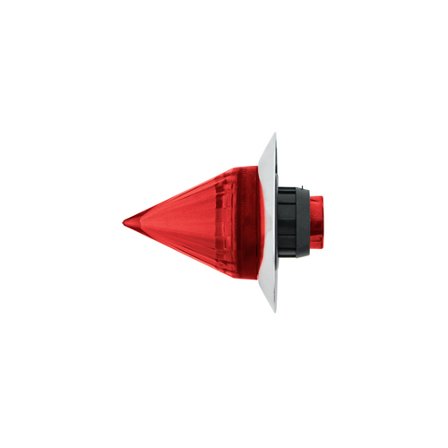 6 LED Dual Function 1-1/4" Spike Light With Stainless Steel Bezel(Clearance/Marker)-Red LED/Red Lens