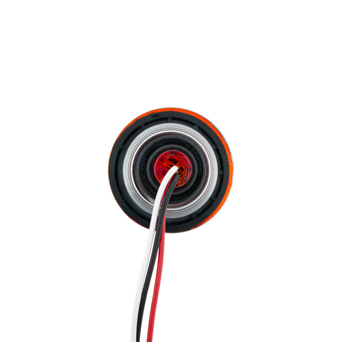 6 LED Dual Function 1-1/4" Spike Light With Stainless Steel Bezel(Clearance/Marker)-Red LED/Red Lens