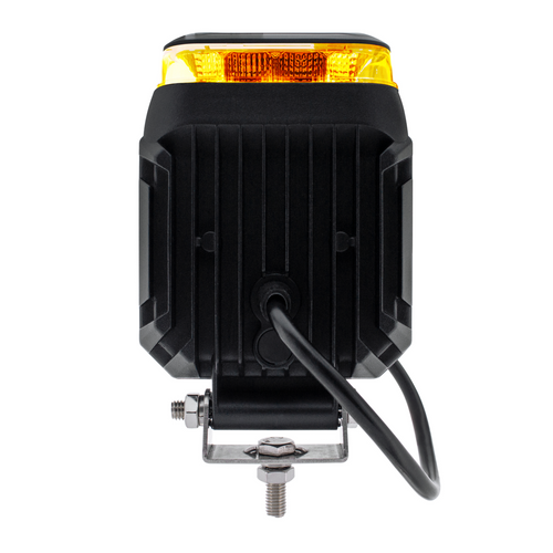High Power 9 LED Work Light With Amber Strobe Light
