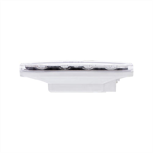 13 LED 6" Oval Double Fury (Stop, Turn & Tail) With Warning Light - Red & Amber LED/Clear Lens
