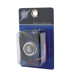 3 LED 3/4" "DOUBLE FURY" Dual Color Mini Clearance/Marker Light - Amber LED/Blue LED