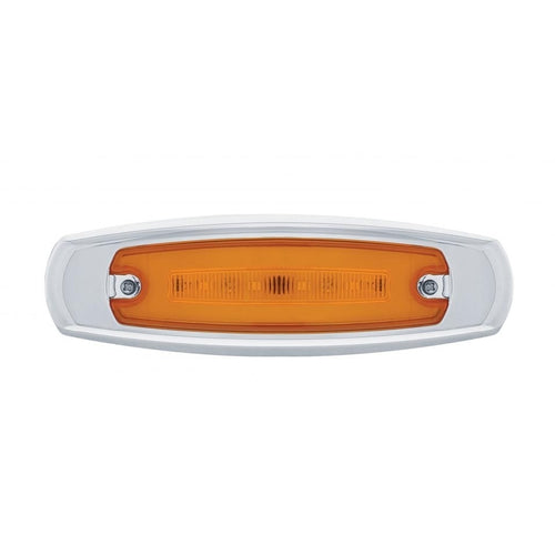 16 LED Rectangular Clearance/Marker Light - GLO Light - Amber LED/Amber Lens