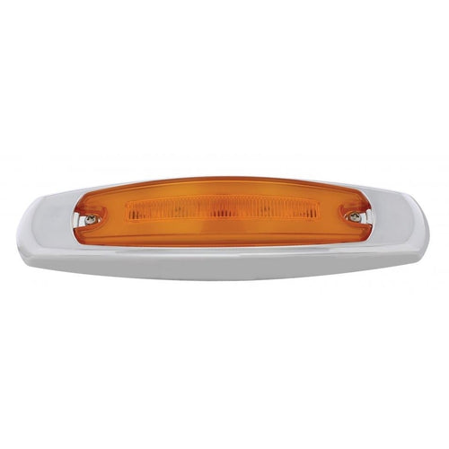 16 LED Rectangular Clearance/Marker Light - GLO Light - Amber LED/Amber Lens