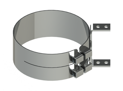 Lincoln Chrome 7” Aero Wide Clamp Fits Kenworth