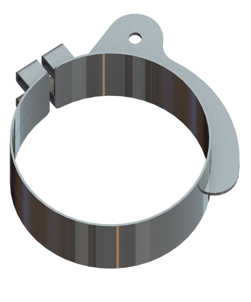 Lincoln Chrome Clamp  7"  Bottom Fits Freightliner Coronado and Columbia With Side Cab Exhaust