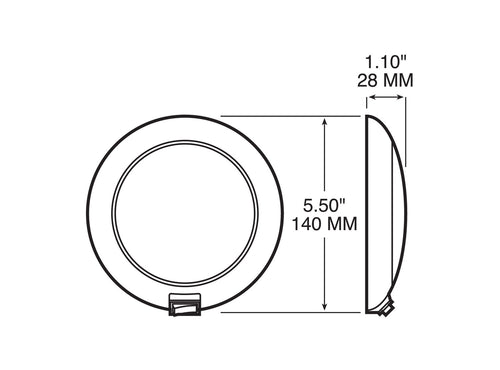 Peterson Dome / Interior Light w/ Switch white 12 & 24 Volt