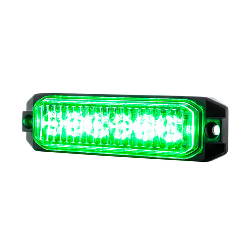 United Pacific 6 High Power LED "Competition Series" Slim Warning Light -Green 12-24V