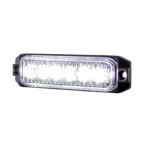 United Pacific 6 High Power LED "Competition Series" Slim Warning Light - White 12-24V