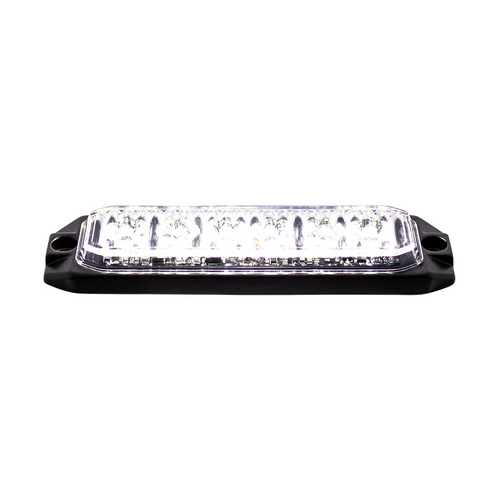 United Pacific 6 High Power LED "Competition Series" Slim Warning Light - White 12-24V