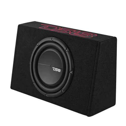 DS18 10” Amplified Shallow Subwoofer Enclosure for Pickup Trucks