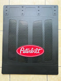 Mud Flap 24” X 30” fits Peterbilt Logo Center Mesh Color Black (Pair)