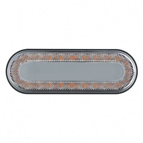 24 Led 4" Oval "Mirage" Turn Signal Light - Amber Led/Clear Lens